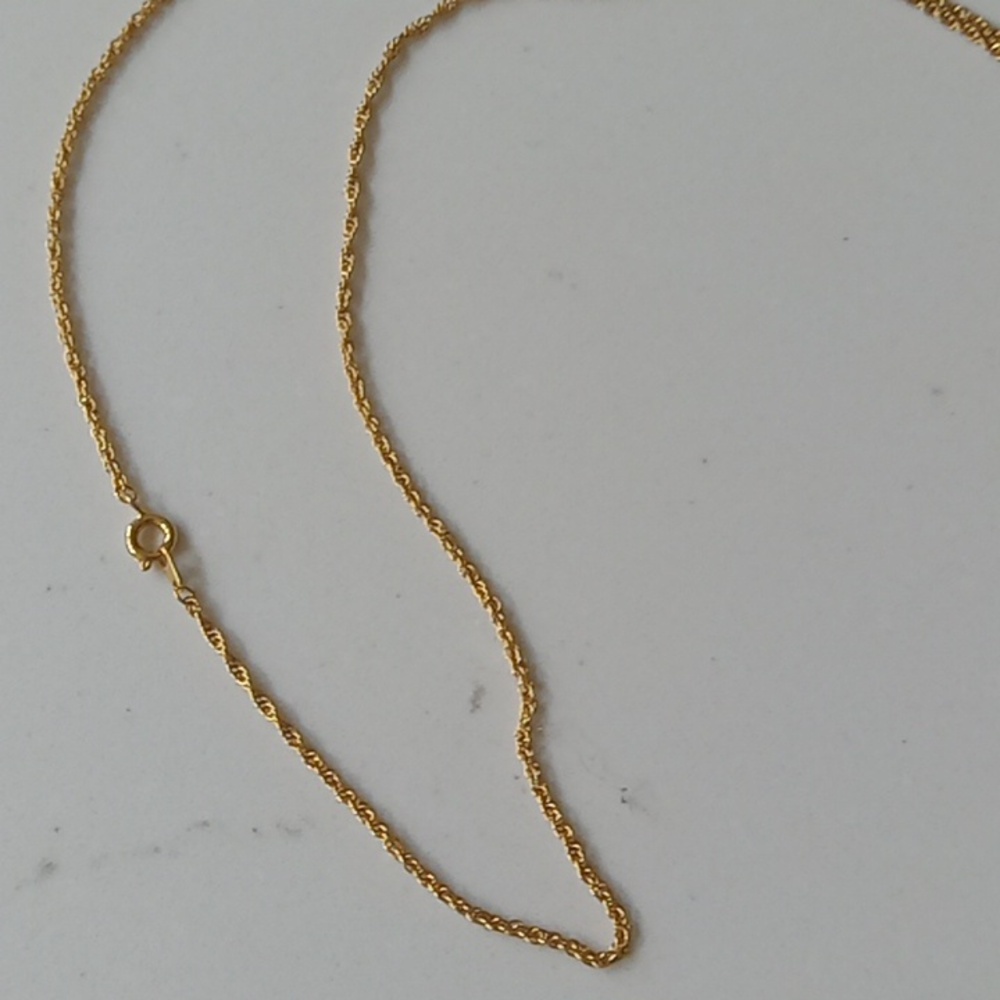 Gold Rhinestone Cross Necklace - Picture 4 of 7